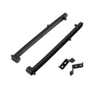 Rieles de plástico para cajones de gabinete, accesorios de puerta para librería, armario, 250 mm de longitud con rieles guía, clips y soporte (negro)