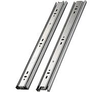 Rieles de rodamiento de bolas de extensión completa de 20 pulgadas, abedul de 3 capas, capacidad de carga de 45 kg, montaje lateral, 1 par de diseño más grueso para un funcionamiento suave