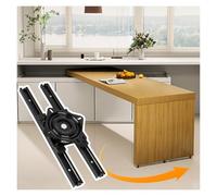 Rieles deslizantes giratorios para mesa de comedor, rieles de mesa extraíbles, accesorios de riel de guía de mesa extensible