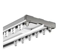Rieles Dobles Unidos para Cortinas - Rieles de Aluminio para Cortinas de Techo - Barras de Cortina Resistentes de 3,3 a 20 pies (360 cm) - Fácil instalación
