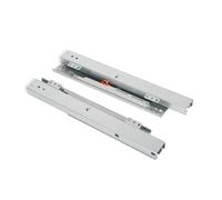 Rieles extraíbles para montaje en el suelo, 1 par de guías para cajones inferiores, guías para cajones, extracción completa, cierre suave, rieles telescópicos con amortiguación (450 mm)