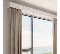 Rieles for Cortinas Caja de Cenefa de Cortina de Aluminio,Panel de Cenefa de Cortina Decorativo for Ventanas,Techo O Pared,para Sala De Estar,Baño,Dormitorio,Partición(Ceiling Mount,2.6M/8.5FT)