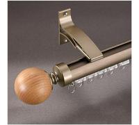 Rieles for cortinas de montaje en pared, barra romana silenciosa for ventanas, sistema de rieles for cortinas de alta resistencia con soporte de aluminio(Gold - Single,8.86ft/270cm)