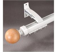 Rieles for cortinas de montaje en pared, barra romana silenciosa for ventanas, sistema de rieles for cortinas de alta resistencia con soporte de aluminio(White - Single,13.78ft/420cm)