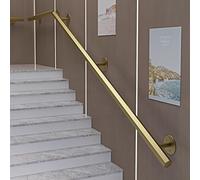 Rieles hexagonales de metal dorado para escaleras, barandillas de pared para loft interior y porche, 60 cm, soporte decorativo para escalones