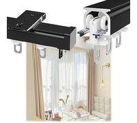 Rieles Individuales para Cortinas de Ventanas, rieles para Cortinas montados en Techo o Pared, rieles para Cortinas fáciles de Instalar con Rodillos y herrajes para Sala de Estar, Dormitorio