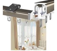 Rieles Individuales para Cortinas de Ventanas, rieles para Cortinas montados en Techo o Pared, rieles para Cortinas fáciles de Instalar con Rodillos y herrajes para Sala de Estar, Dormitorio