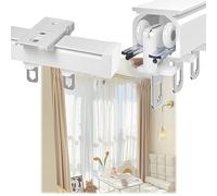 Rieles Individuales para Cortinas de Ventanas, rieles para Cortinas montados en Techo o Pared, rieles para Cortinas fáciles de Instalar con Rodillos y herrajes para Sala de Estar, Dormitorio