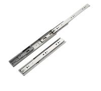 Rieles para cajones de Extracción Total Guias Cajones Carriles capacidad de carga 45kg,3 Pliegues Guias Telescopicas de Montaje Lateral con Rodamientos de Bolas,para muebles,armarios de cocina (1par)