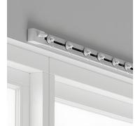Rieles para Cortinas, Opciones De Montaje En Techo O Pared, Barra De Cortina para Techo O Pared, Riel De Cortina Adhesivo, 70-600cm(Side Mount,12.8FT/390CM)