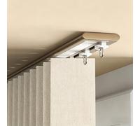 Rieles para Cortinas Riel de Cortina Deslizante de Techo de Una Sola Vía Oculto, Soporte de Barra de Cortina para Separador de Ambientes, Caja de Riel de Cortina Opaca(Brown,3.9m(12.7ft))