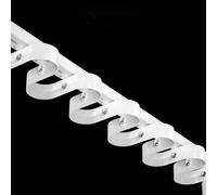 Rieles Para Cortinas Techo Blanco 1m - 6m, Riel De Techo En Forma De S, Guía De Cortina De Aleación De Aluminio, Para Sala De Estar, Dormitorio, Divisor De Habitación(290cm(9.5FT))