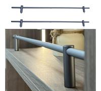 Rieles para Estantes 2 Unidades Barandilla Protectora para Estantes con Barrotes Decorativa Anticaída para Vitrinas/Cristalería Flotante Protección(Gray,94cm/37.0in)