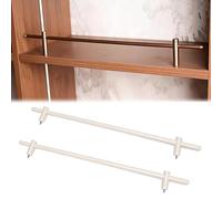 rieles para estantes 3 Barandillas De Aleación De Aluminio, 40/60/100cm Antivuelco Barras De Protección Multifuncionales Para Estantes Armarios De Cocina(F,80cm/31.5in)