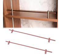 rieles para estantes 3 Barandillas De Aleación De Aluminio, 40/60/100cm Antivuelco Barras De Protección Multifuncionales Para Estantes Armarios De Cocina(G,94cm/37.0in)