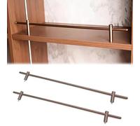 rieles para estantes 3 Barandillas De Aleación De Aluminio, 40/60/100cm Antivuelco Barras De Protección Multifuncionales Para Estantes Armarios De Cocina(B,84cm/33.1in)