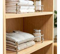 Rieles para Estantes Barandilla de Seguridad para Armario Baño, 2 Unidades Metálica para Galería, Anticaídas(Silver,51cm/20.1in)