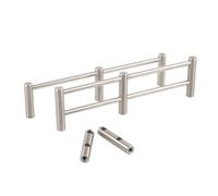Rieles para Estantes Barras Antivuelco de Acero Inoxidable 304 para Estantes, 50mm Altura Barandilla para y Librerías Protector Bordes para Armarios(H-50mm/2in,16in/407mm)