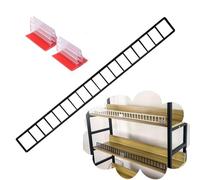 Rieles para Estantes Barrera De Seguridad/Antideslizante Para Estante, Barra Adhesiva PVC, Para Cocina, Armario, Baño, Garaje Y Estantes Metálicos/Madera(Black,L-98cm/38.6in)