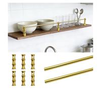 rieles para estantes Juego de rieles para estantes para gabinetes de cocina, antivuelco barandillas de protección para almacenamiento y exhibición(A,46cm/18.1in)