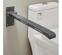 Rieles plegables para inodoro montados en la pared, asas de seguridad duraderas para el baño para personas mayores y discapacitados, ayuda a ahorrar espacio para accesibilidad y movilidad