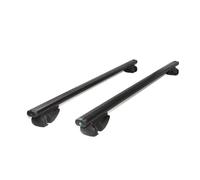 Rieles Techo Coches Portaequipajes Coche Barras Transversales Portaequipajes Universal SUV Vehículo Todoterreno Caja Carga Portaequipajes Techo 1 Par Delantero Y Baca(Negro)