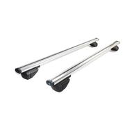 Rieles Techo Coches Portaequipajes Coche Barras Transversales Portaequipajes Universal SUV Vehículo Todoterreno Caja Carga Portaequipajes Techo 1 Par Delantero Y Baca(Silver White)