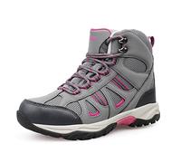 riemot Botas de Senderismo Mujer Impermeables,Zapatillas Trekking Mujer,Botas Montaña Mujer Antideslizantes,Ligeras y Transpirables para Senderismo,Montañismo y Outdoor Gris Rosa-EU40