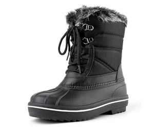 riemot Botas Mujer Invierno Botines de Nieve Cálido Zapatos Impermeable Peluche Forro Botas de Nieve Cómodas Antideslizante Trekking Aire Libre Zapatos Ultraligero Botas Negras Mujer,36-42 EU