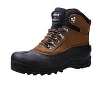 riemot Botas Nieve Mujer Hombre Invierno Botas montaña Impermeables Trekking Zapatos Cálido Forro de Piel Antideslizante, botines hombre mujer invierno EU 37-47, Hombre Marrón EU 47