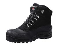 riemot Botas Nieve Mujer Hombre Invierno Botas montaña Impermeables Trekking Zapatos Cálido Forro de Piel Antideslizante, botines hombre mujer invierno EU 37-47, Hombre Negro EU 46
