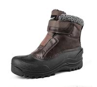 riemot Botas Nieve Mujer Hombre Invierno Botas Montaña Impermeables Trekking Zapatos Cálido Forro de Piel Antideslizante, Hombre Marrón EU 41