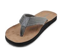 riemot Chanclas Hombre,Sandalias Hombre Verano con Soporte para el Arco,Chanclas de Ducha Antideslizantes para Playa, Piscina,Flip Flops Suaves y Amortiguadoras Gris-EU45