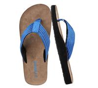 riemot Chanclas Hombre,Sandalias Hombre Verano con Soporte para el Arco,Chanclas de Ducha Antideslizantes para Playa, Piscina,Flip Flops Suaves y Amortiguadoras Azul-EU43