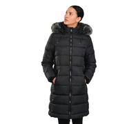 riemot Chaqueta Mujer Largo Abrigos de Invierno para Mujer Cálido Capucha Desmontable Forro Térmico Chaqueta Acolchada Casual Elegante Parka para Viaje Diario Traje de Ocio con Bolsillos, XXL