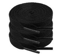 riemot Cordones Planos para Zapatillas Deporte - Cordones Antideslizantes y Resistentes - Cordones 8mm Anchos para Zapatillas para Running,Botas de Montaña -Unisex Adulto y Niño Negro-120