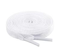 riemot Cordones Planos para Zapatillas Deporte - Cordones Antideslizantes y Resistentes - Cordones 8mm Anchos para Zapatillas para Running,Botas de Montaña -Unisex Adulto y Niño Blanco-90