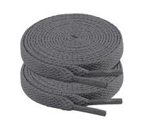 riemot Cordones Planos para Zapatillas Deporte - Cordones Antideslizantes y Resistentes - Cordones 8mm Anchos para Zapatillas para Running,Botas de Montaña -Unisex Adulto y Niño Gris-90