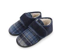 riemot Pantuflas para hombre, cómodas, con suela de espuma viscoelástica, con gancho ajustable, autoadhesivas, cálidas, transpirables, para interiores y exteriores, para hombre 46 EU