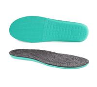 riemot Plantillas confortables, plantillas mullidas, cálidas, plantillas de invierno, transpirables, para mujer, hombre, plantillas de repuesto, 45 EU, Negro, 45 EU