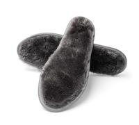riemot Plantillas de Lana de Oveja para Hombre y Mujer, Plantilla de Piel de Oveja, Transpirables, para Invierno, Plantillas de Lana Gruesa para Zapatos Contra el Frío y la Humedad, Gris 44 EU
