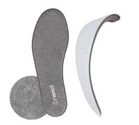 riemot Plantillas Memory Foam Hombre Mujer, Plantillas Confort de Tejido de Rizo Suave y Absorbente, Plantilla de Recambio para Zapatillas, Deportivas, Sneakers y Calzado Diario, Gris, 43 EU