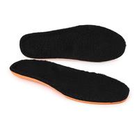 riemot Plantillas térmicas de invierno de lana de cordero cálidas para mujeres y hombres, plantillas suaves de forro polar de repuesto para zapatos, botas, plantillas interiores, Negro 43 EU