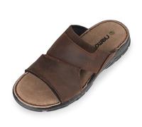 riemot Sandalias Hombre Piel Zuecos de Dedo Abierto con Amortiguación Sandals Ligeras Para Paseos Diarios y Salidas al Aire Libre Zapatos Verano Transpirables Para Pesca Perro y Excursiones 47 EU