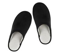 riemot Zapatillas Casa Hombre con Forro de Algodón Pantuflas Verano de Hombre Cómodo Suave Antideslizante Negro 44-45 EU