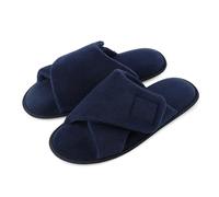 riemot Zapatillas Casa Hombre, Pantuflas Ajustables con Puntera Abierta, Suaves, Cómodas, Antideslizantes Aptas para Diabéticos Marina 44/45 EU