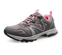 riemot Zapatillas Mujer Impermeables para Senderismo y Montaña,Calzado de Trekking Antideslizante,Zapatos Deportivos Mujer Ligero y Transpirable,Puntera Reforzada Zapatillas de Montaña Gris Rosa-EU39