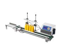 Riempitrice automatica di liquidi con controllo digitale e nastro trasportatore mini linea di produze per imbottigliamento di profumi olio acqua e succo