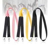 Riendas para Caballos Hobby Horse Brida 3 Pares Brida Horse Knit Halter para Caballos Accesorios 120 cm Riendas Largas Cabestro para Hobby Horse Riendas de Caballo con Mosquetón (3 Colores)