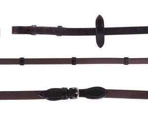 Riendas Rein biothane con stops QHP - Negro / Pony